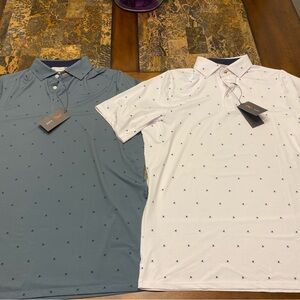 2 New Kjus men's Sport performance golf polos